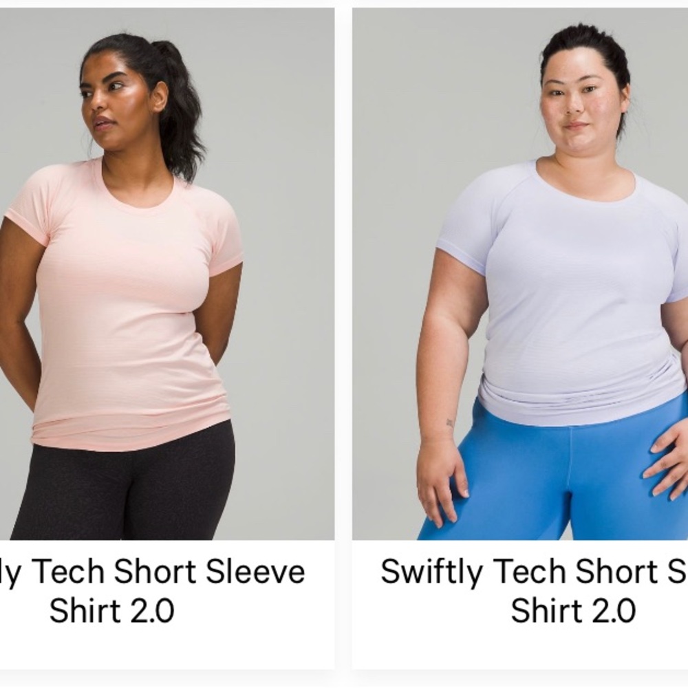 TWO Lululemon Swiftly 2.0 shirts